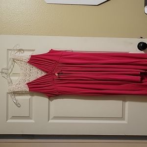 High low dress in juniors Large in hot pink